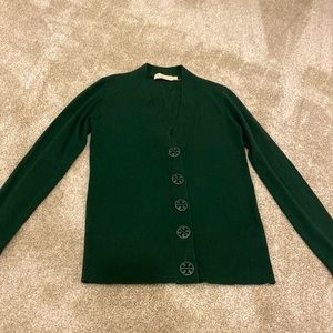 Tory Burch Simone cardigan hunter green